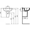 Полупьедестал IDEAL STANDARD Esedra T282901